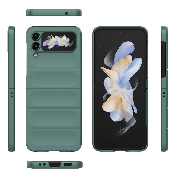 For Samsung Galaxy Z Flip3 5G Magic Shield Fold PC Shockproof Phone Case(Dark Green) by buy2fix