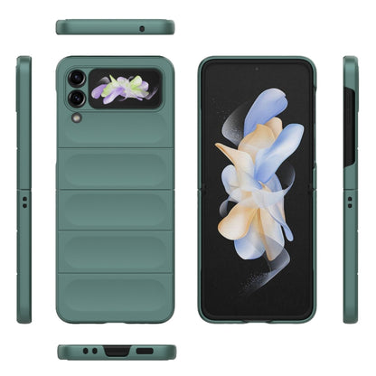 For Samsung Galaxy Z Flip3 5G Magic Shield Fold PC Shockproof Phone Case(Dark Green) by buy2fix