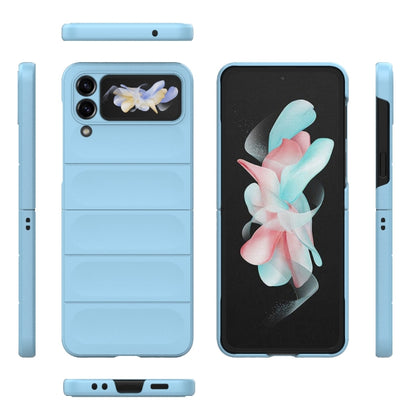 For Samsung Galaxy Z Flip4 5G Magic Shield Fold PC Shockproof Phone Case(Light Blue) by buy2fix