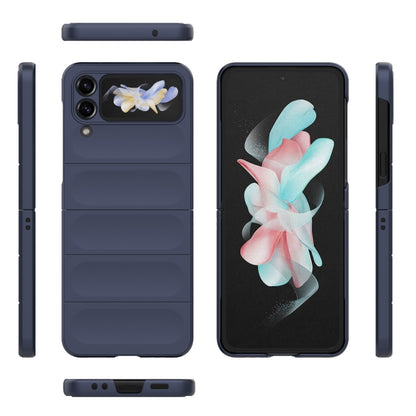 For Samsung Galaxy Z Flip4 5G Magic Shield Fold PC Shockproof Phone Case(Dark Blue) by buy2fix