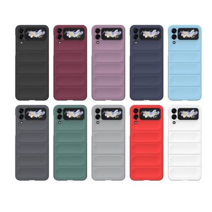 For Samsung Galaxy Z Flip4 5G Magic Shield Fold PC Shockproof Phone Case(Wine Red) by buy2fix