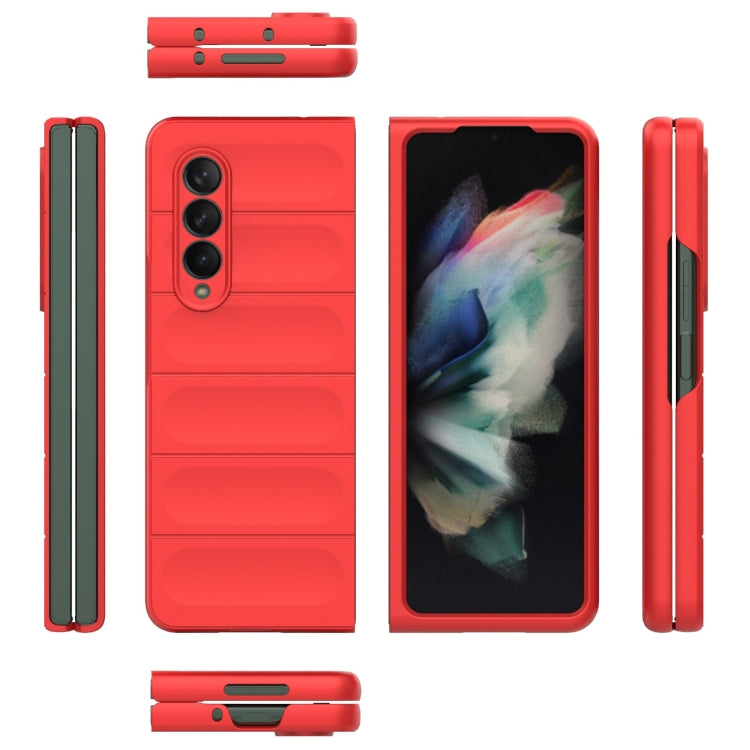 For Samsung Galaxy Z Fold3 5G Magic Shield Fold PC Shockproof Phone Case(Red) by buy2fix