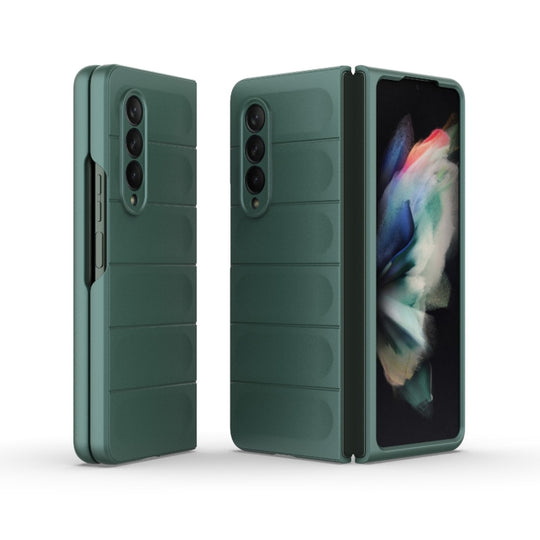 For Samsung Galaxy Z Fold3 5G Magic Shield Fold PC Shockproof Phone Case(Dark Green)