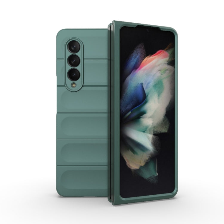 For Samsung Galaxy Z Fold3 5G Magic Shield Fold PC Shockproof Phone Case(Dark Green) by buy2fix