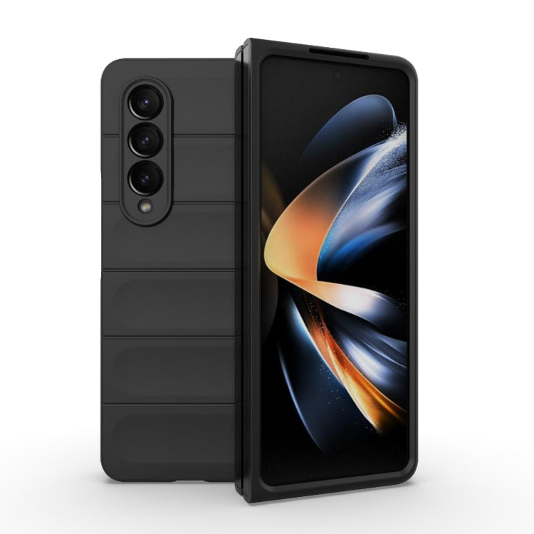 For Samsung Galaxy Z Fold4 5G Magic Shield Fold PC Shockproof Phone Case(Black) by buy2fix