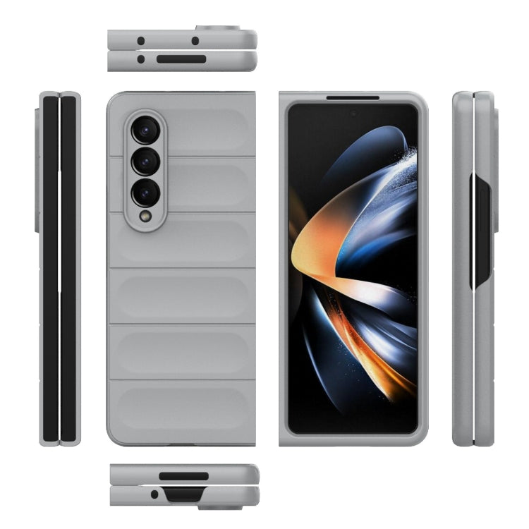 For Samsung Galaxy Z Fold4 5G Magic Shield Fold PC Shockproof Phone Case(Grey) by buy2fix