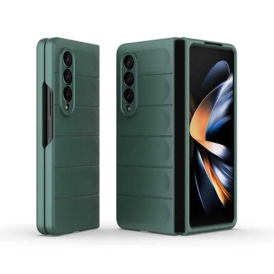 For Samsung Galaxy Z Fold4 5G Magic Shield Fold PC Shockproof Phone Case(Dark Green) by buy2fix