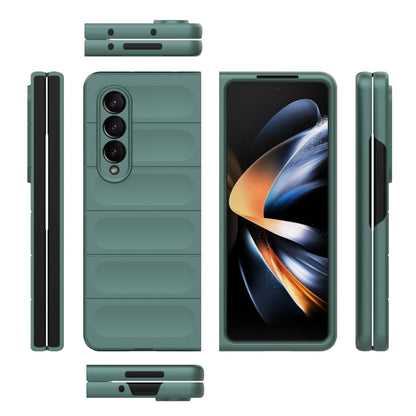 For Samsung Galaxy Z Fold4 5G Magic Shield Fold PC Shockproof Phone Case(Dark Green) by buy2fix
