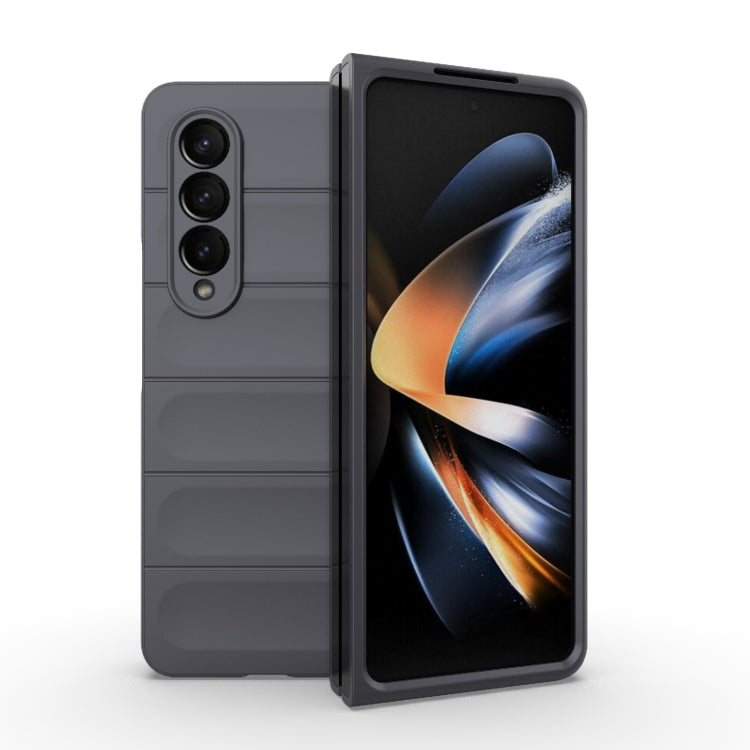 For Samsung Galaxy Z Fold4 5G Magic Shield Fold PC Shockproof Phone Case(Dark Grey) by buy2fix