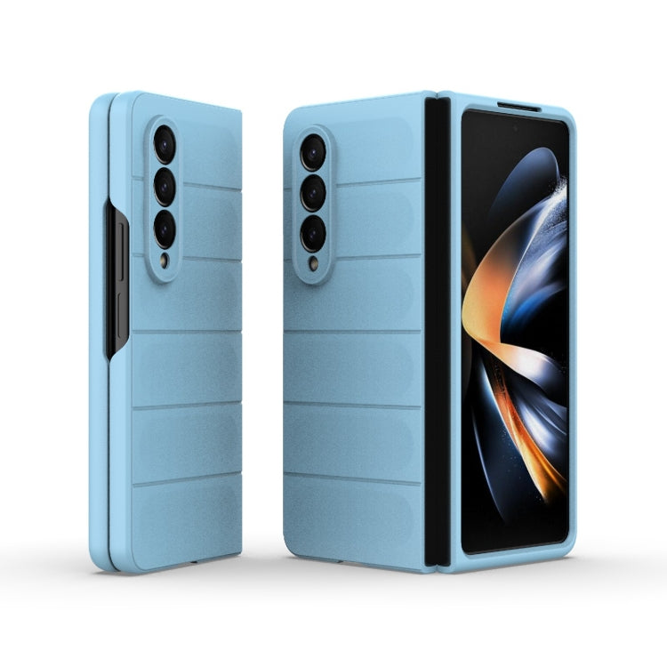 For Samsung Galaxy Z Fold4 5G Magic Shield Fold PC Shockproof Phone Case(Light Blue) by buy2fix