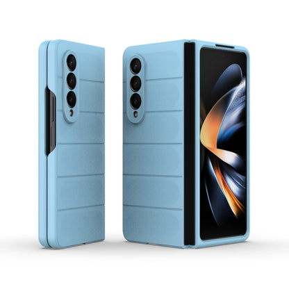 For Samsung Galaxy Z Fold4 5G Magic Shield Fold PC Shockproof Phone Case(Light Blue) by buy2fix