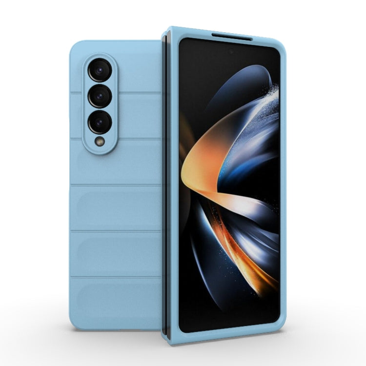 For Samsung Galaxy Z Fold4 5G Magic Shield Fold PC Shockproof Phone Case(Light Blue) by buy2fix