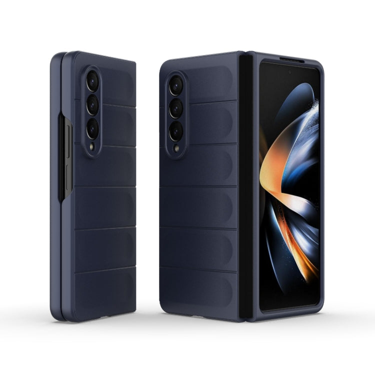 For Samsung Galaxy Z Fold4 5G Magic Shield Fold PC Shockproof Phone Case(Dark Blue) by buy2fix