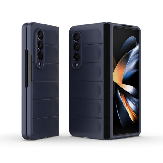 For Samsung Galaxy Z Fold4 5G Magic Shield Fold PC Shockproof Phone Case(Dark Blue)