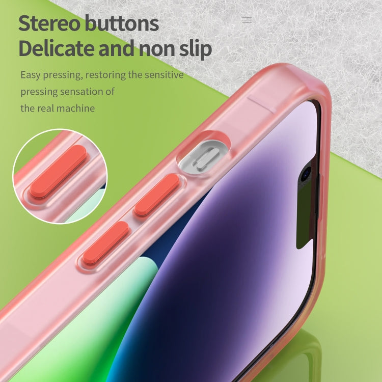 For iPhone 14 MagSafe Frosted Translucent TPU + PC Full Coverage Phone Case(Red) by buy2fix