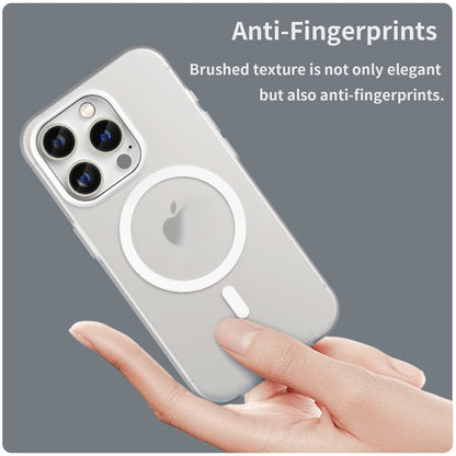 For iPhone 16 Pro MagSafe Frosted Translucent TPU + PC Full Coverage Phone Case(White) by buy2fix