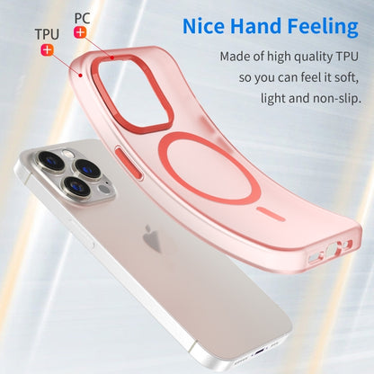 For iPhone 16 Pro MagSafe Frosted Translucent TPU + PC Full Coverage Phone Case(Red) by buy2fix