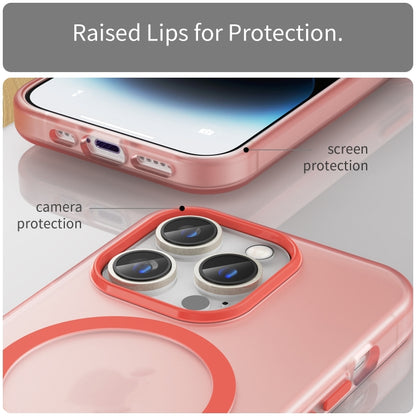 For iPhone 16 Pro MagSafe Frosted Translucent TPU + PC Full Coverage Phone Case(Red) by buy2fix