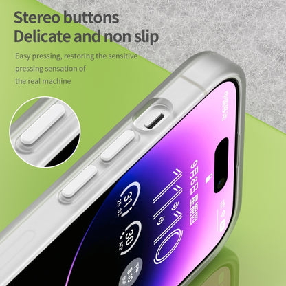 For iPhone 16 Pro Max MagSafe Frosted Translucent TPU + PC Full Coverage Phone Case(White) by buy2fix