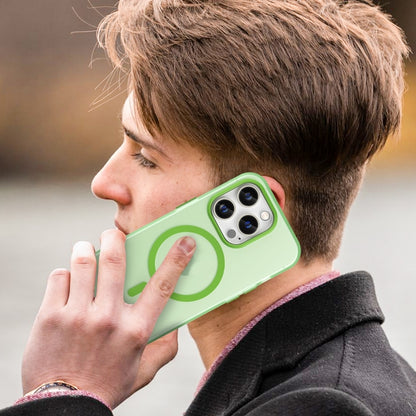 For iPhone 16 Pro Max MagSafe Frosted Translucent TPU + PC Full Coverage Phone Case(Green) by buy2fix