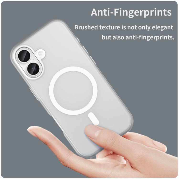 For iPhone 17 MagSafe Frosted Translucent TPU + PC Full Coverage Phone Case(White) - iPhone 17 Cases by buy2fix | Online Shopping UK | buy2fix