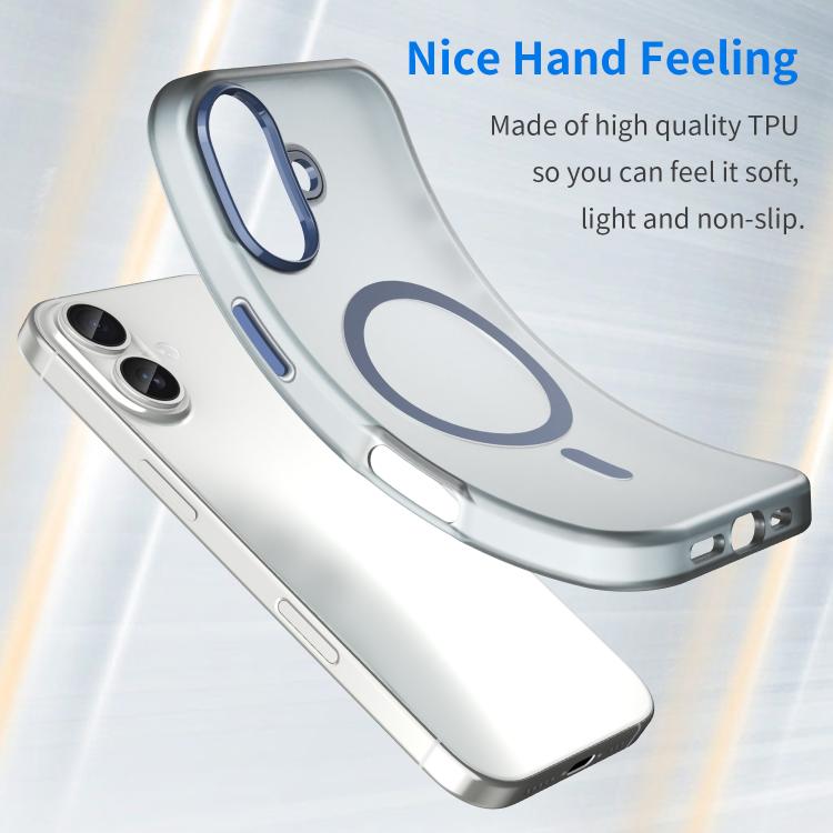 For iPhone 17 MagSafe Frosted Translucent TPU + PC Full Coverage Phone Case(Dark Blue) - iPhone 17 Cases by buy2fix | Online Shopping UK | buy2fix