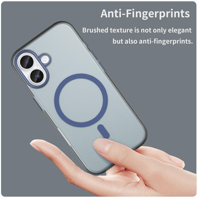 For iPhone 17 MagSafe Frosted Translucent TPU + PC Full Coverage Phone Case(Dark Blue) - iPhone 17 Cases by buy2fix | Online Shopping UK | buy2fix