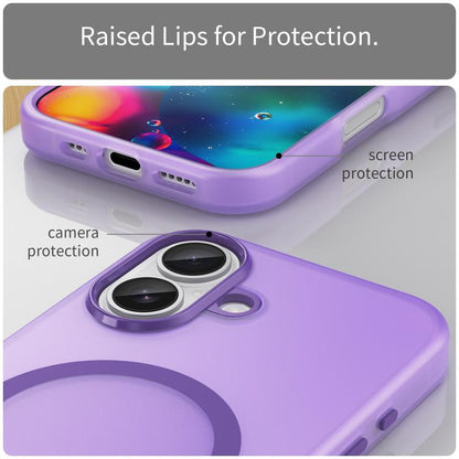 For iPhone 17 MagSafe Frosted Translucent TPU + PC Full Coverage Phone Case(Dark Purple) - iPhone 17 Cases by buy2fix | Online Shopping UK | buy2fix