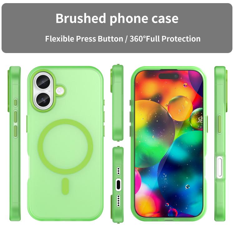 For iPhone 17 MagSafe Frosted Translucent TPU + PC Full Coverage Phone Case(Green) - iPhone 17 Cases by buy2fix | Online Shopping UK | buy2fix