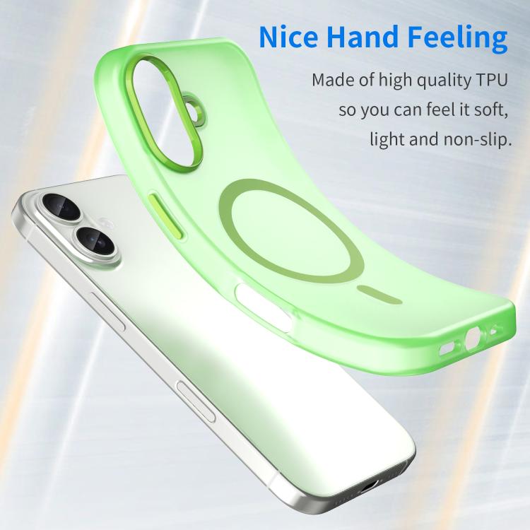 For iPhone 17 MagSafe Frosted Translucent TPU + PC Full Coverage Phone Case(Green) - iPhone 17 Cases by buy2fix | Online Shopping UK | buy2fix
