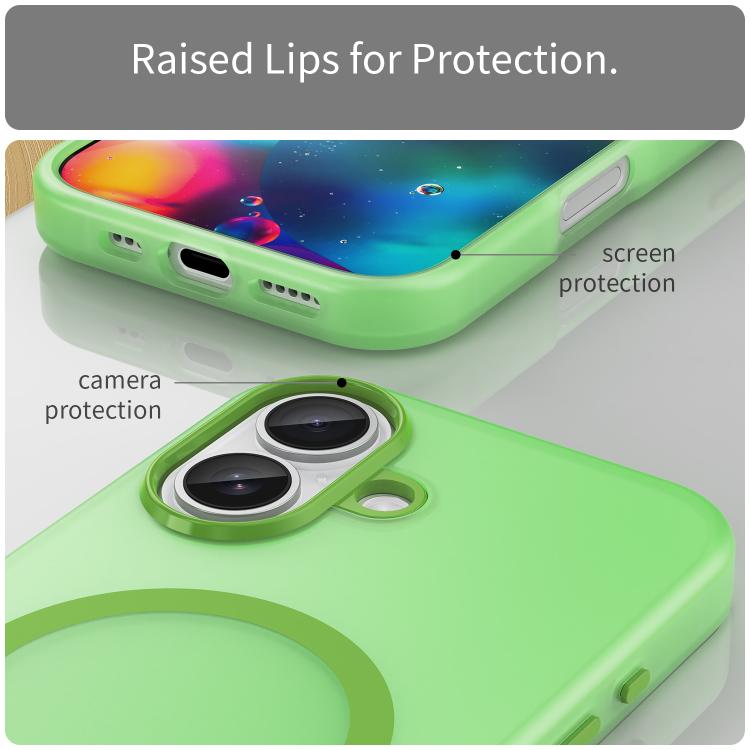 For iPhone 17 MagSafe Frosted Translucent TPU + PC Full Coverage Phone Case(Green) - iPhone 17 Cases by buy2fix | Online Shopping UK | buy2fix