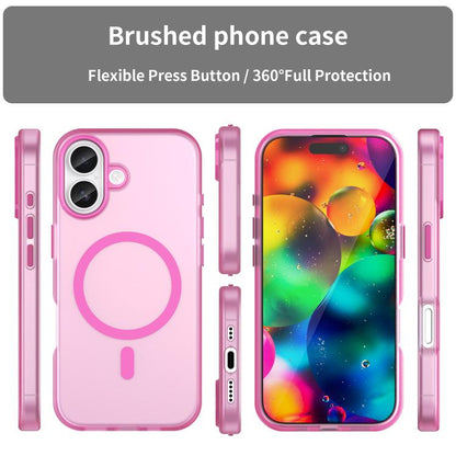 For iPhone 17 MagSafe Frosted Translucent TPU + PC Full Coverage Phone Case(Pink) - iPhone 17 Cases by buy2fix | Online Shopping UK | buy2fix