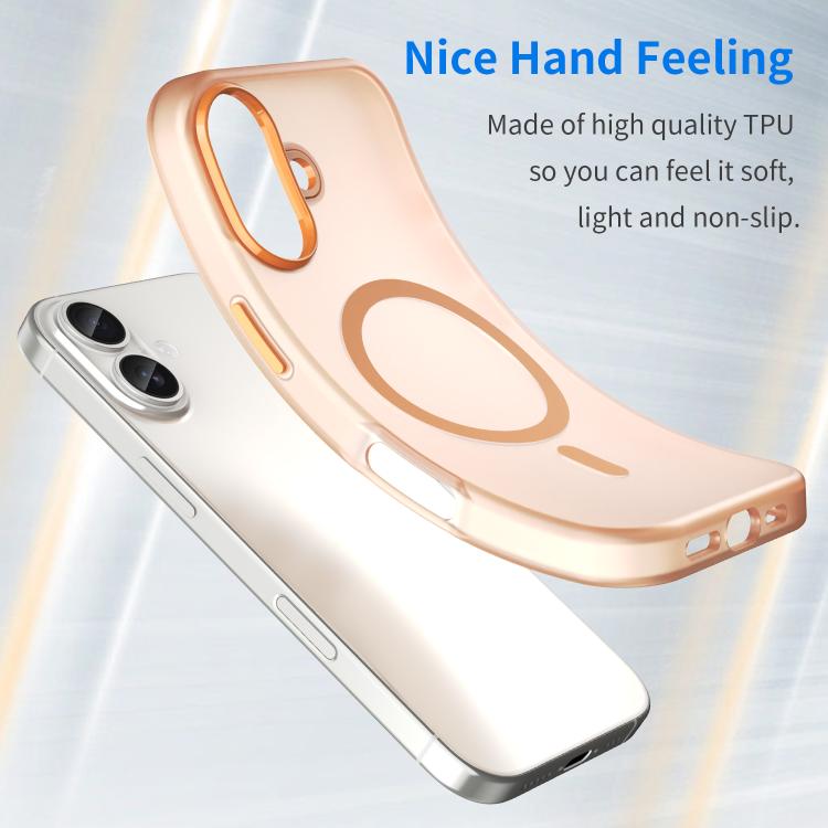 For iPhone 17 MagSafe Frosted Translucent TPU + PC Full Coverage Phone Case(Orange) - iPhone 17 Cases by buy2fix | Online Shopping UK | buy2fix