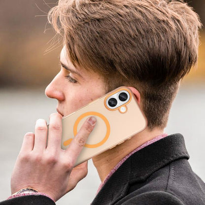 For iPhone 17 MagSafe Frosted Translucent TPU + PC Full Coverage Phone Case(Orange) - iPhone 17 Cases by buy2fix | Online Shopping UK | buy2fix