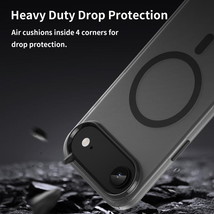 For iPhone Air MagSafe Frosted Translucent TPU + PC Full Coverage Phone Case(Black) - iPhone Air Cases by buy2fix | Online Shopping UK | buy2fix