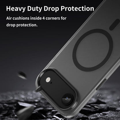 For iPhone Air MagSafe Frosted Translucent TPU + PC Full Coverage Phone Case(Black) - iPhone Air Cases by buy2fix | Online Shopping UK | buy2fix