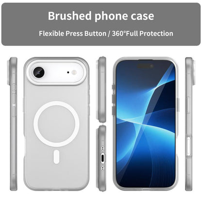 For iPhone Air MagSafe Frosted Translucent TPU + PC Full Coverage Phone Case(White) - iPhone Air Cases by buy2fix | Online Shopping UK | buy2fix
