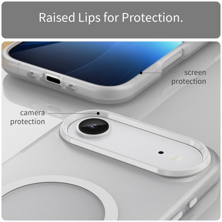 For iPhone Air MagSafe Frosted Translucent TPU + PC Full Coverage Phone Case(White) - iPhone Air Cases by buy2fix | Online Shopping UK | buy2fix