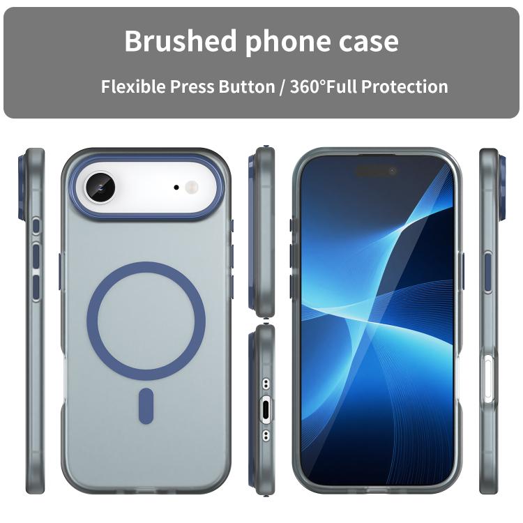 For iPhone Air MagSafe Frosted Translucent TPU + PC Full Coverage Phone Case(Dark Blue) - iPhone Air Cases by buy2fix | Online Shopping UK | buy2fix