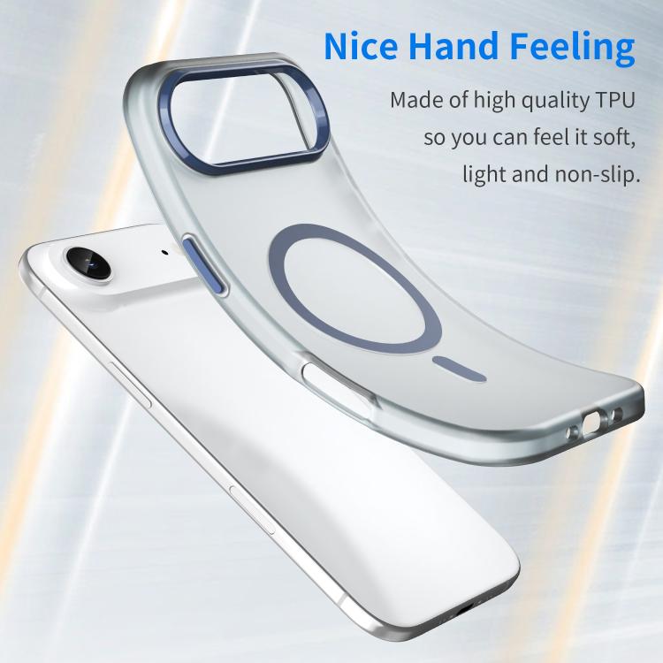 For iPhone Air MagSafe Frosted Translucent TPU + PC Full Coverage Phone Case(Dark Blue) - iPhone Air Cases by buy2fix | Online Shopping UK | buy2fix