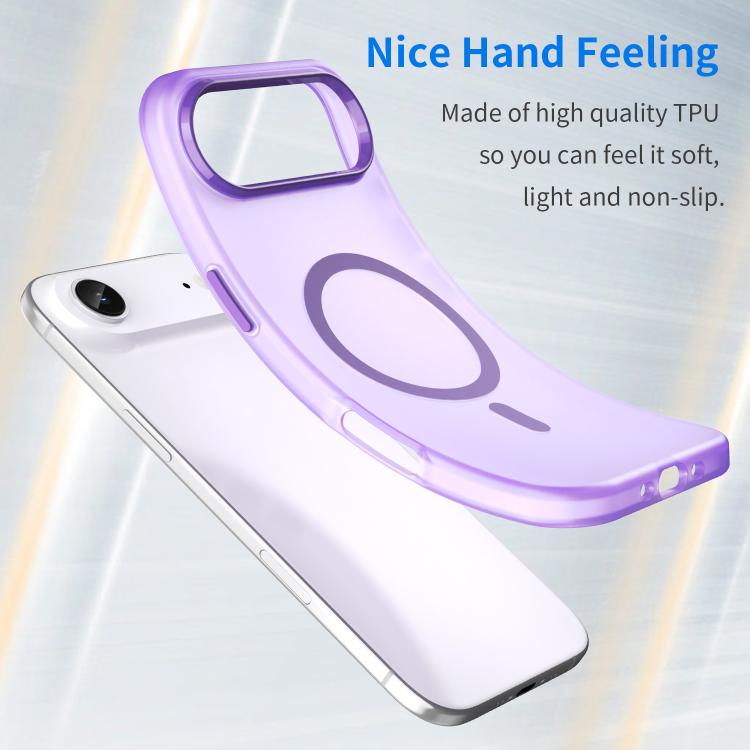 For iPhone Air MagSafe Frosted Translucent TPU + PC Full Coverage Phone Case(Dark Purple) - iPhone Air Cases by buy2fix | Online Shopping UK | buy2fix