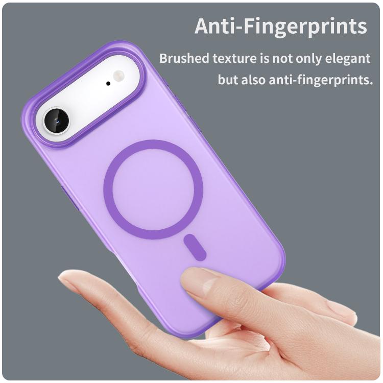 For iPhone Air MagSafe Frosted Translucent TPU + PC Full Coverage Phone Case(Dark Purple) - iPhone Air Cases by buy2fix | Online Shopping UK | buy2fix