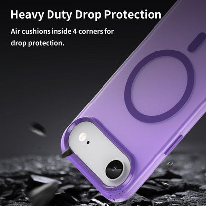 For iPhone Air MagSafe Frosted Translucent TPU + PC Full Coverage Phone Case(Dark Purple) - iPhone Air Cases by buy2fix | Online Shopping UK | buy2fix