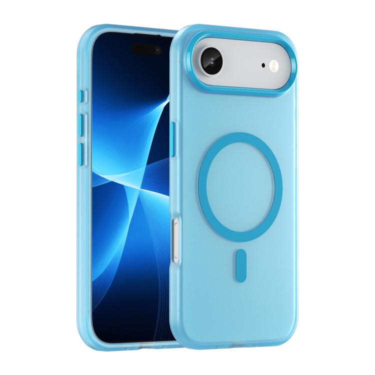 For iPhone Air MagSafe Frosted Translucent TPU + PC Full Coverage Phone Case(Blue) - iPhone Air Cases by buy2fix | Online Shopping UK | buy2fix