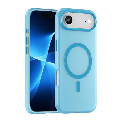 For iPhone Air MagSafe Frosted Translucent TPU + PC Full Coverage Phone Case(Blue) - iPhone Air Cases by buy2fix | Online Shopping UK | buy2fix