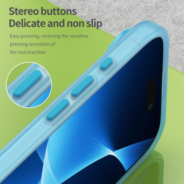 For iPhone Air MagSafe Frosted Translucent TPU + PC Full Coverage Phone Case(Blue) - iPhone Air Cases by buy2fix | Online Shopping UK | buy2fix