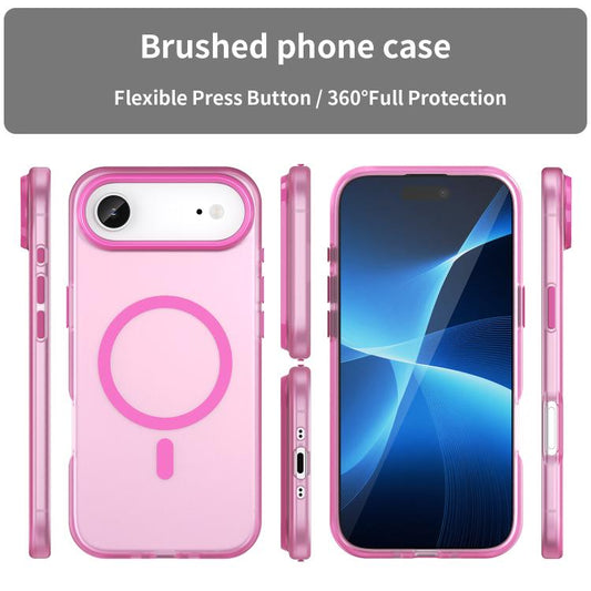 For iPhone Air MagSafe Frosted Translucent TPU + PC Full Coverage Phone Case(Pink) - iPhone Air Cases by buy2fix | Online Shopping UK | buy2fix