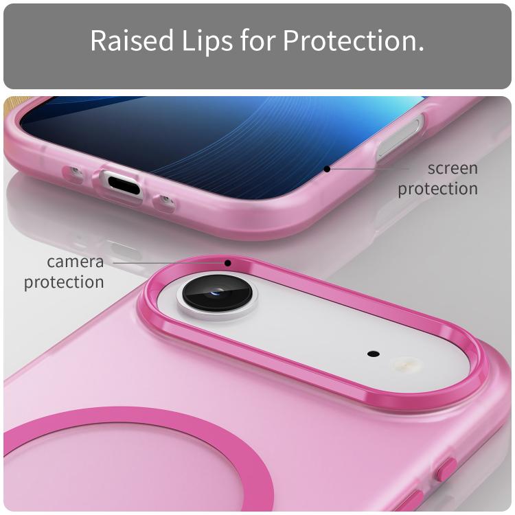 For iPhone Air MagSafe Frosted Translucent TPU + PC Full Coverage Phone Case(Pink) - iPhone Air Cases by buy2fix | Online Shopping UK | buy2fix