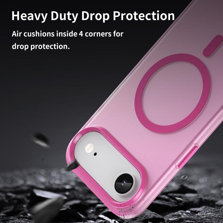 For iPhone Air MagSafe Frosted Translucent TPU + PC Full Coverage Phone Case(Pink) - iPhone Air Cases by buy2fix | Online Shopping UK | buy2fix