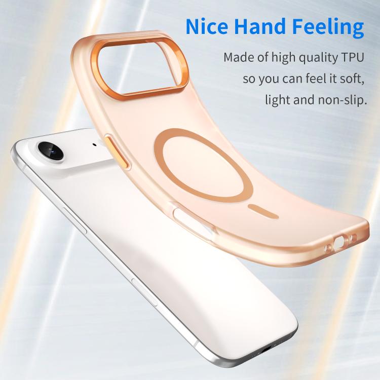 For iPhone Air MagSafe Frosted Translucent TPU + PC Full Coverage Phone Case(Orange) - iPhone Air Cases by buy2fix | Online Shopping UK | buy2fix